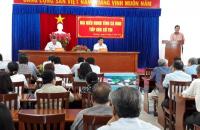 Phó Bí thư Tỉnh ủy, Chủ tịch Ủy ban nhân dân tỉnh Nguyễn Tiến Hải  tiếp xúc cử tri Phường 5, thành phố Cà Mau