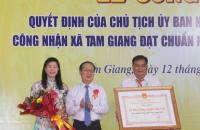 Đồng chí Phan Hoàng Vũ, Phó Chủ tịch HĐND tỉnh dự Lễ công bố Quyết định công nhận xã Tam Giang đạt chuẩn nông thôn mới năm 2024