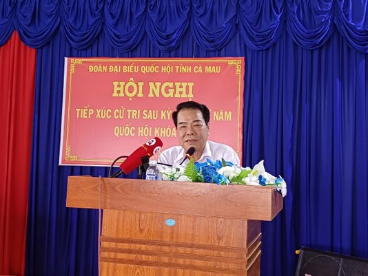Đoàn đại biểu Quốc hội tỉnh tiếp xúc cử tri sau Kỳ họp thứ Năm,  Quốc hội khóa XV tại xã Đông Thới, huyện Cái Nước