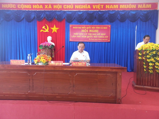 Đoàn đại biểu Quốc hội đơn vị tỉnh Cà Mau Tiếp xúc cử tri phường Tân Xuyên, thành phố Cà Mau