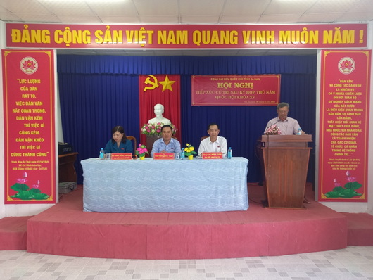 Đoàn đại biểu Quốc hội tỉnh Cà Mau, HĐND huyện Ngọc Hiển tiếp xúc cử tri xã Tân Ân, huyện Ngọc Hiển