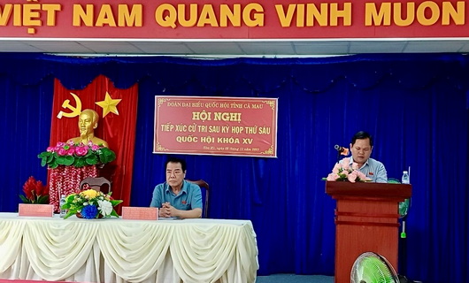 Đoàn đại biểu Quốc hội tỉnh Cà Mau tiếp xúc cử tri xã Hòa Mỹ, huyện Cái Nước