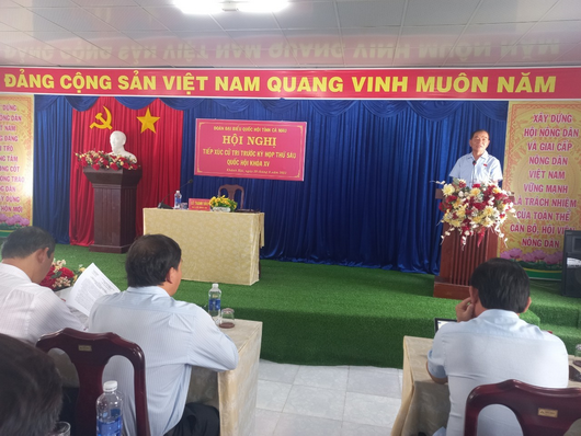 Đoàn đại biểu Quốc hội đơn vị tỉnh Cà Mau Tiếp xúc cử tri xã Khánh Hội, Huyện U Minh