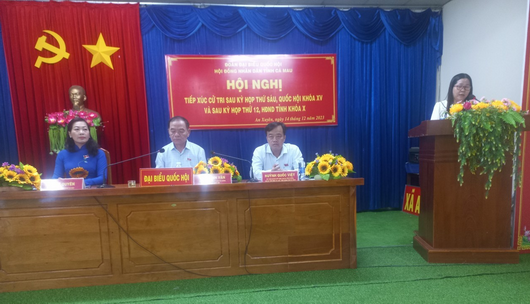 Đại biểu Quốc hội, đại biểu HĐND tỉnh tiếp xúc cử tri  xã An Xuyên, thành phố Cà Mau