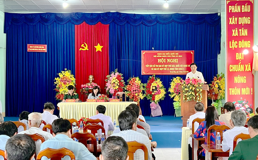 ĐẠI BIỂU QUỐC HỘI, ĐẠI BIỂU HĐND TỈNH TIẾP XÚC CỬ TRI XÃ TÂN LỘC ĐÔNG, HUYỆN THỚI BÌNH